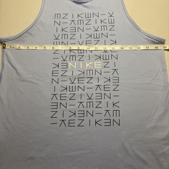 The Nike Tee Size Medium DRI-FIT Tank Athletic Fit Light Blue Running Tennis Gym - Picture 6 of 9